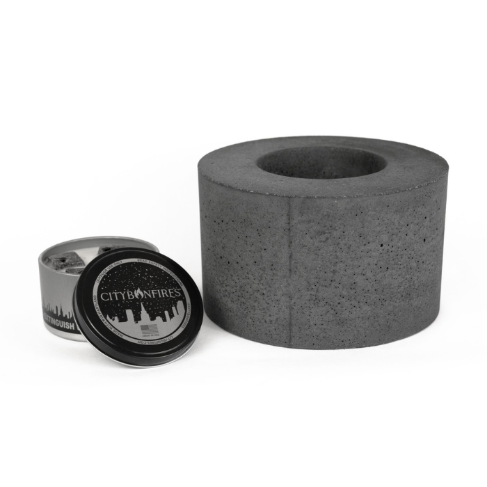 Cylinder Concrete Tabletop Fire Pit